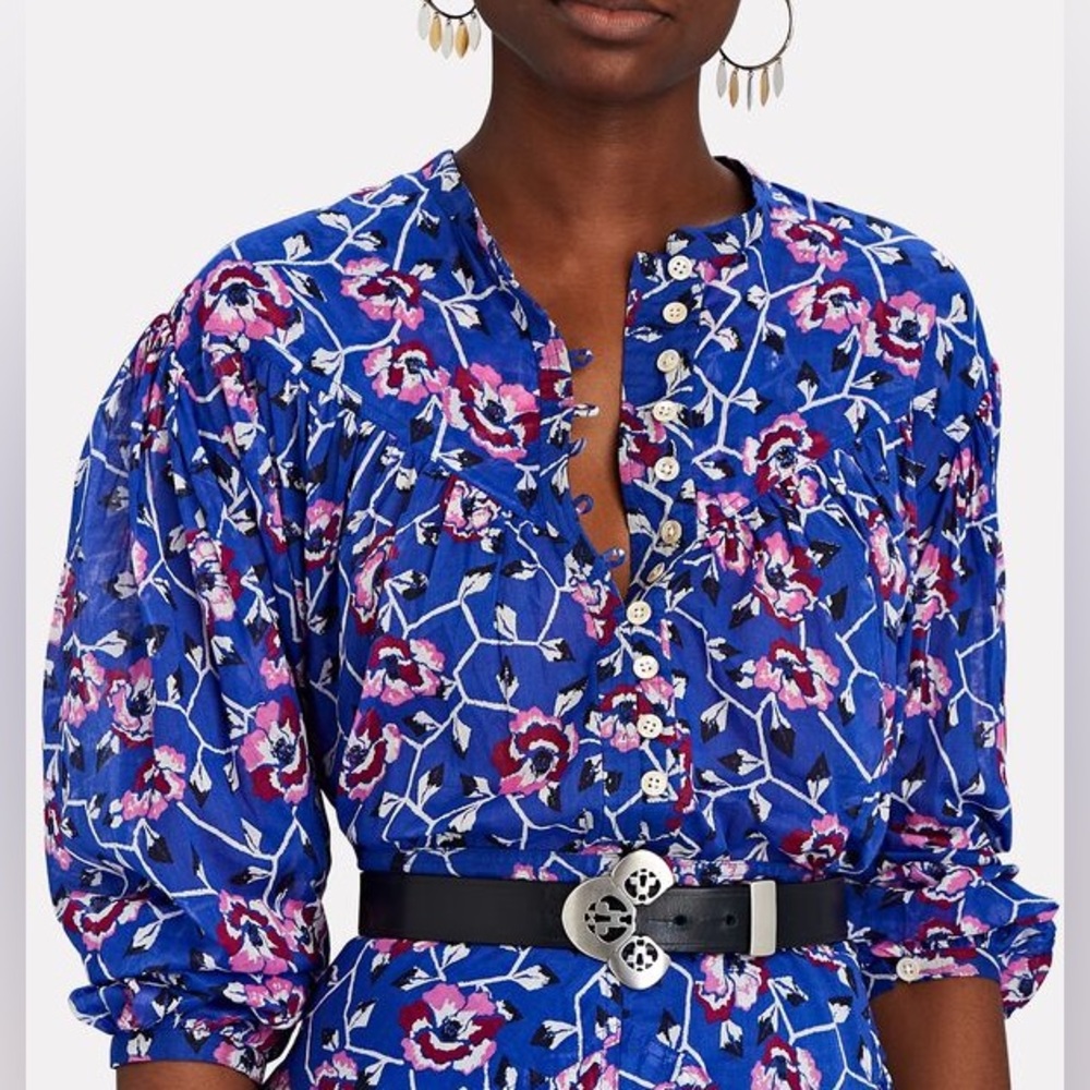 Isabel Marant Etoile Salika Puff Sleeve Blouse
